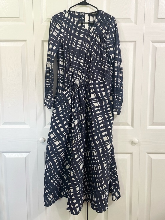Rachel Comey Dresses & Skirts - RACHEL COMEY Cotton Navy and White Tranch Dress Women's Size 6
